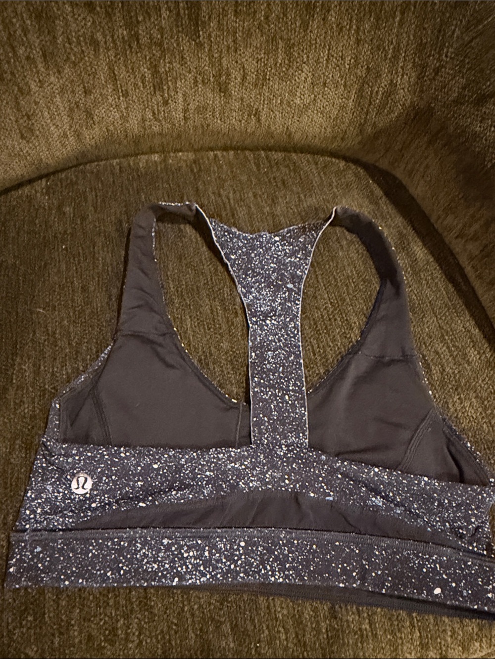 lululemon athletica Black Speckle Racerback Sports Bra